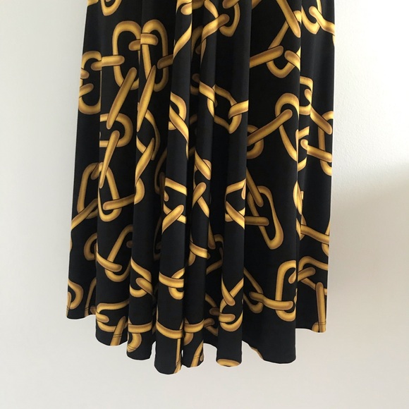 Isaac Mizrahi Gold Chain Black Fit and Flare Dress - Picture 11 of 16